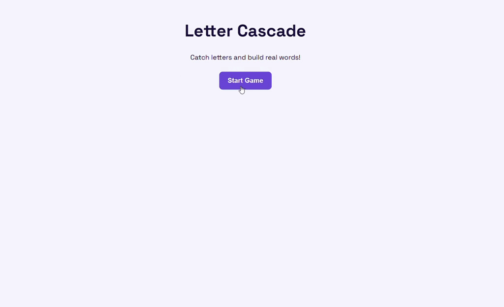 Letter Cascade